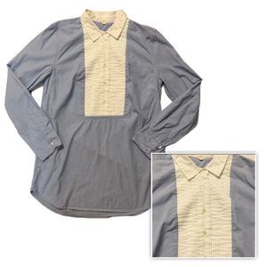 J. Crew Blue and Cream Tunic Top